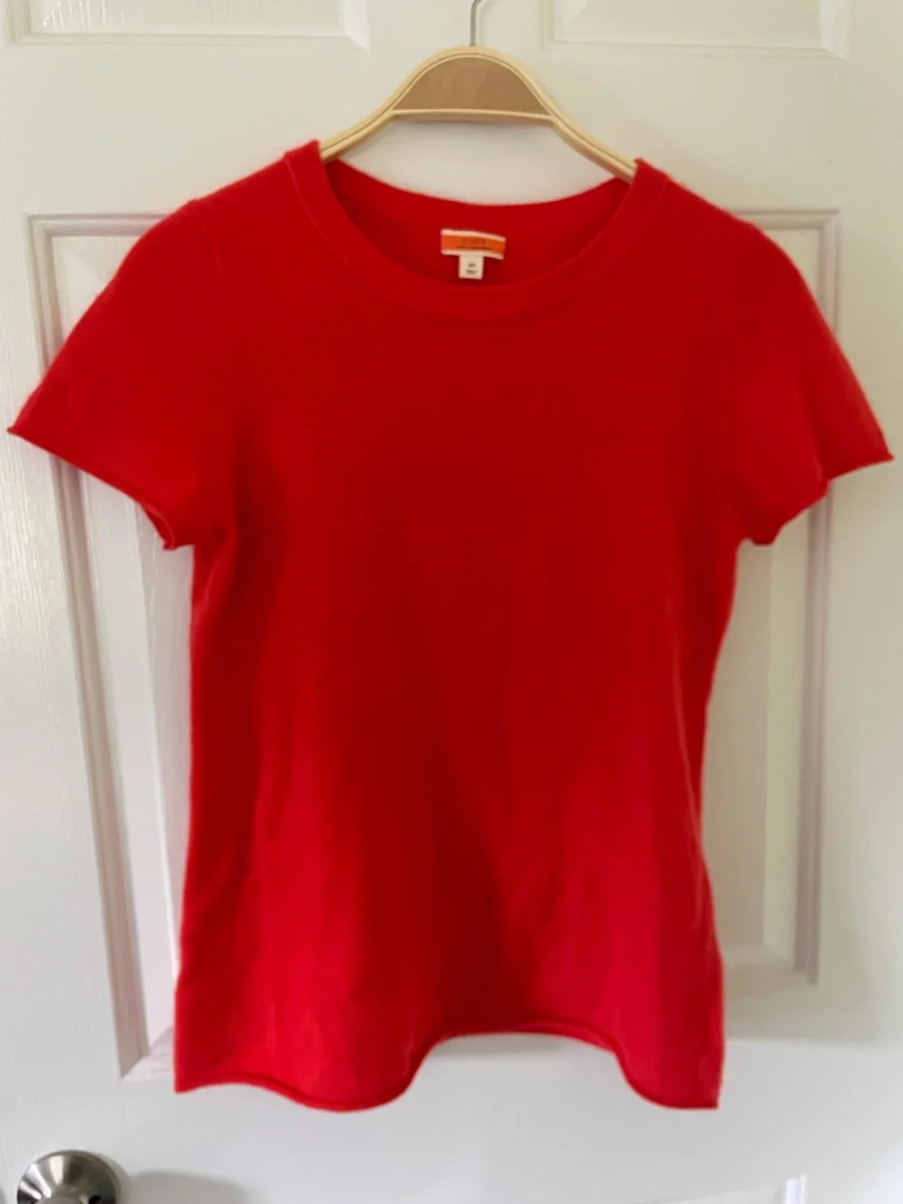 J. Crew Vibrant Orange Cashmere Baby Tee
